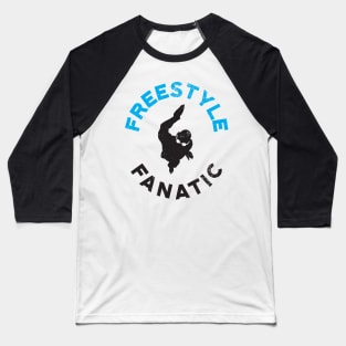 Freestyle Fanatic Swimmer Baseball T-Shirt